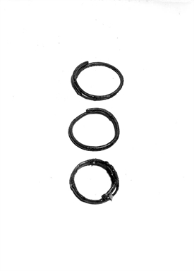 Anello in tondino a capi sovrapposti